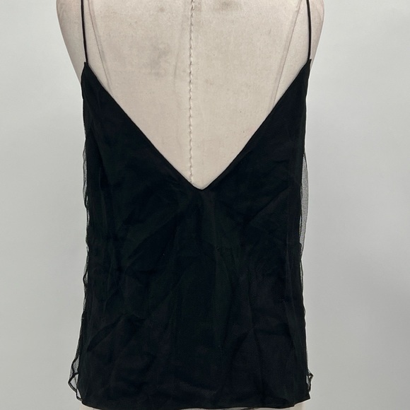 CHLOÉ ~ CHLOÉ LACE BLACK LONG SLEEVE BLOUSE WITH BAND COLLAR FLORAL DETAIL - Picture 14 of 16